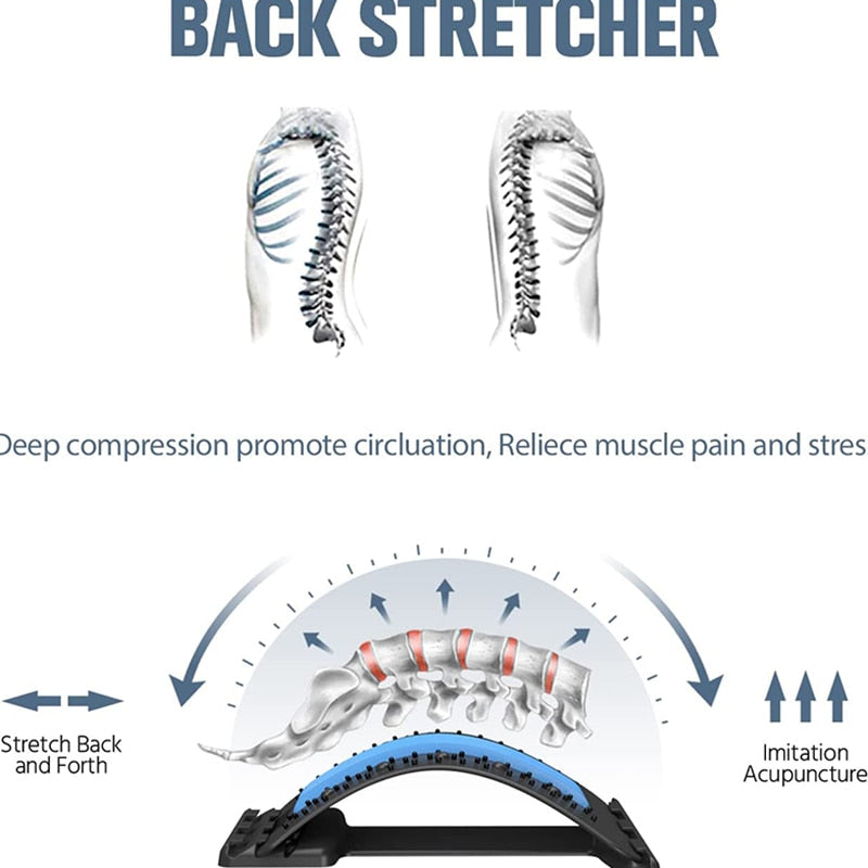 Spine Massager Back Stretcher Orthopedic Lumbar Pain Relief